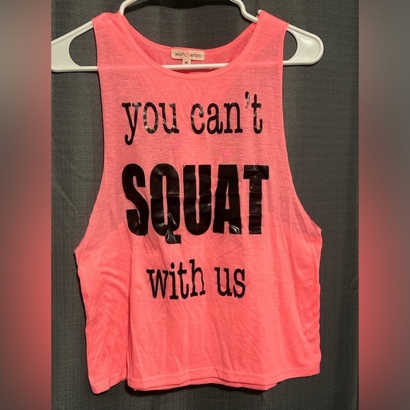 Wish & Whim Fitness Tank “You can’t squat with us” - Picture 2 of 5